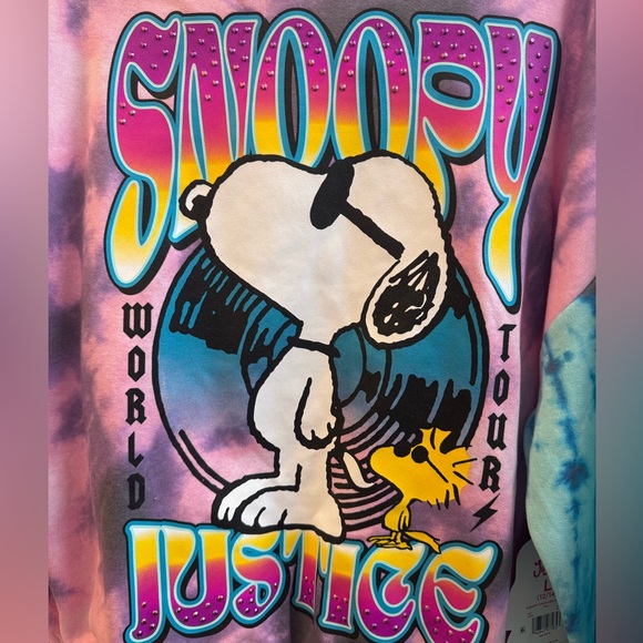 Justice Pink and Blue Snoopy Hoodie - Picture 2 of 6